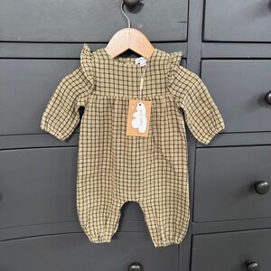 NWT Plaid Baby Romper
